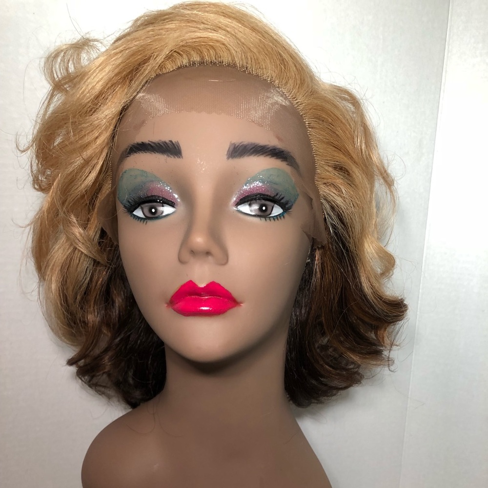 12" Remi Human Hair Lace Front Wig
